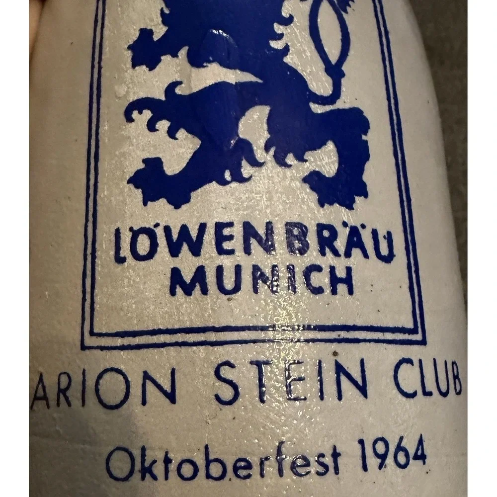 Vtg 1964Lowenbrau Munich Oktoberfest Beer Stein Made Germany For Arion SteinClub